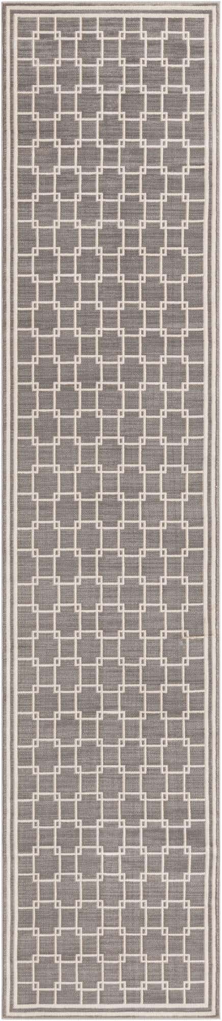 Gray 2' 7 x 12' Jill Zarin Uptown Runner Area Rug 70% Polypropylene & 30% Polyester Contemporary Carpet for Living, Dining, Office, Bedroom for Sale at Rug Engine