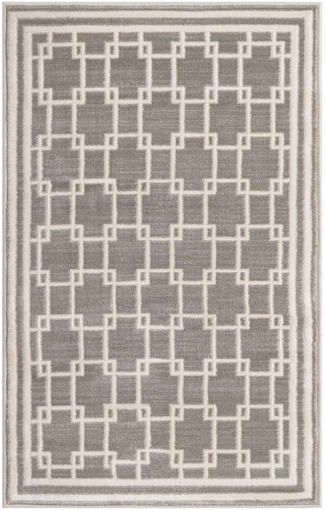 Gray 2' x 3' 1 Jill Zarin Uptown Rectangle Area Rug 70% Polypropylene & 30% Polyester Contemporary Carpet for Living, Dining, Office, Bedroom for Sale at Rug Engine