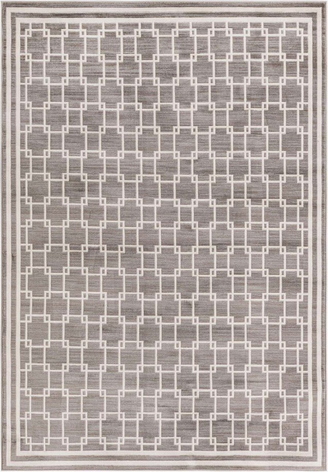 Gray 5' 1 x 7' 1 Jill Zarin Uptown Rectangle Area Rug 70% Polypropylene & 30% Polyester Contemporary Carpet for Living, Dining, Office, Bedroom for Sale at Rug Engine
