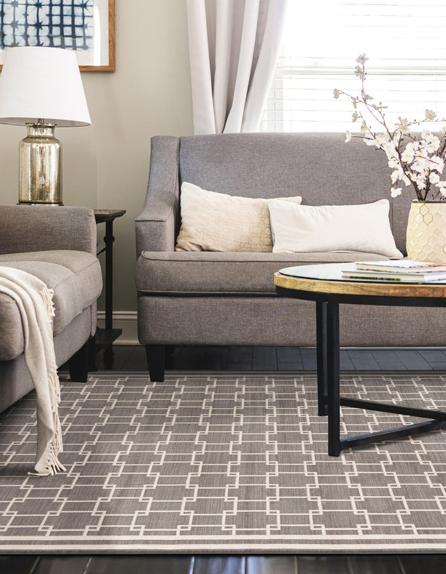 Gray 2' x 3' 1 Jill Zarin Uptown Rectangle Area Rug 70% Polypropylene & 30% Polyester Contemporary Carpet for Living, Dining, Office, Bedroom for Sale at Rug Engine