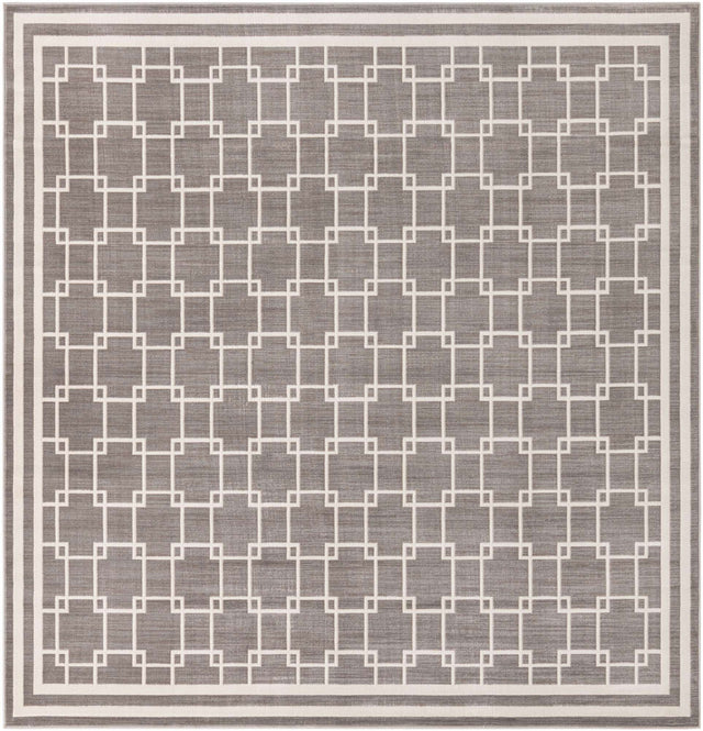 Gray 7' 10 x 7' 10 Jill Zarin Uptown Square Area Rug 70% Polypropylene & 30% Polyester Contemporary Carpet for Living, Dining, Office, Bedroom for Sale at Rug Engine