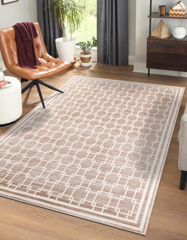 Beige 2' x 3' 1 Jill Zarin Uptown Rectangle Area Rug 70% Polypropylene & 30% Polyester Contemporary Carpet for Living, Dining, Office, Bedroom for Sale at Rug Engine