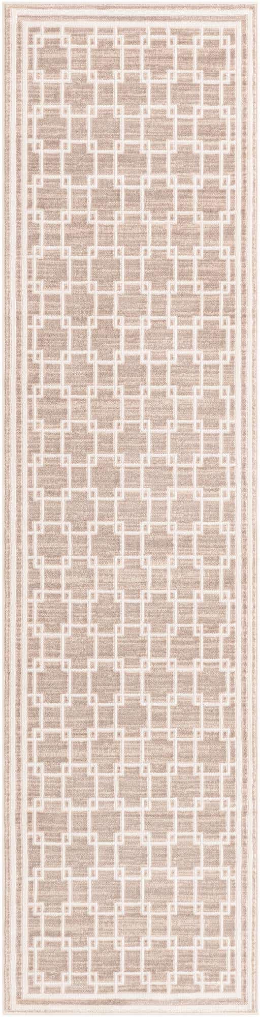 Beige 2' x 8' Jill Zarin Uptown Runner Area Rug 70% Polypropylene & 30% Polyester Contemporary Carpet for Living, Dining, Office, Bedroom for Sale at Rug Engine