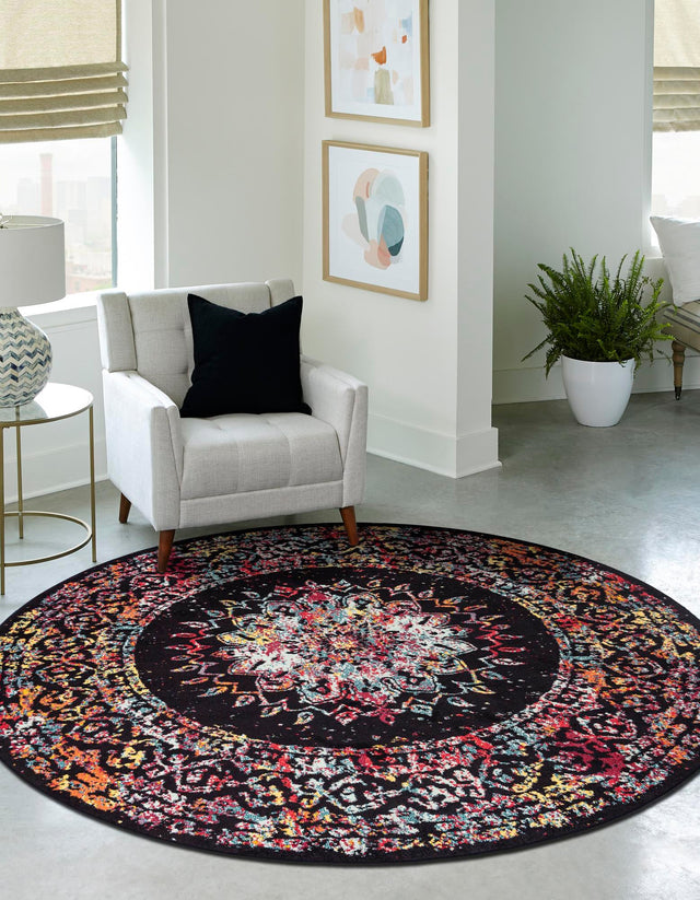Multicolor 10' x 10' Penrose Round Area Rug