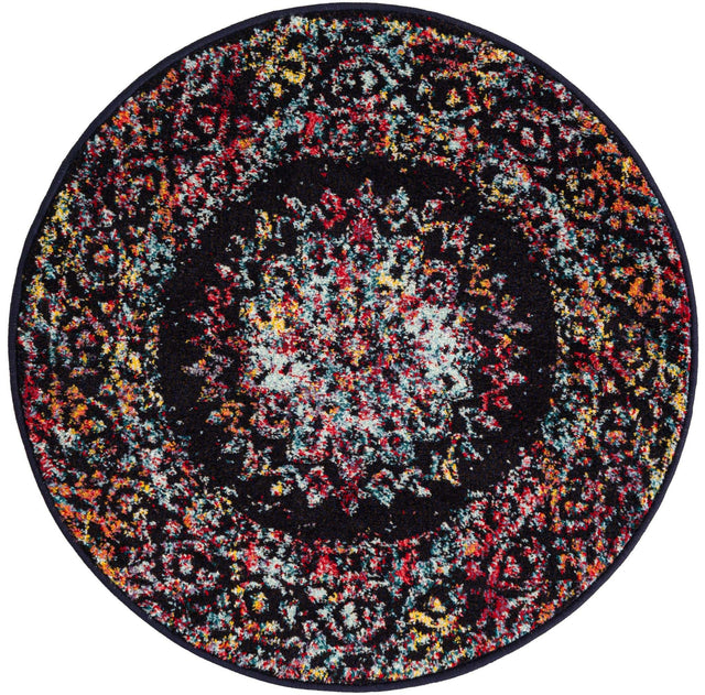 Multicolor 3' 1 x 3' 1 Penrose Round Area Rug