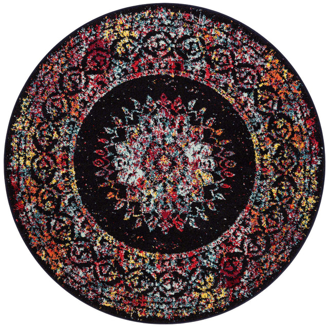 Multicolor 5' 3 x 5' 3 Penrose Round Area Rug
