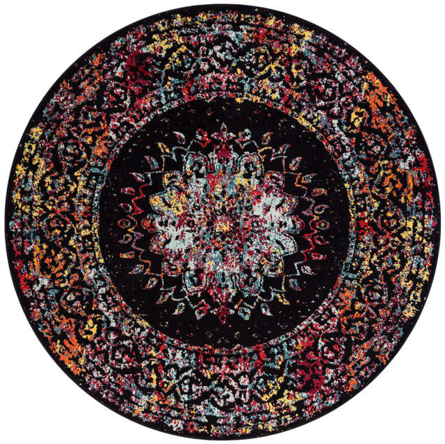 Multicolor 7' 10 x 7' 10 Penrose Round Area Rug