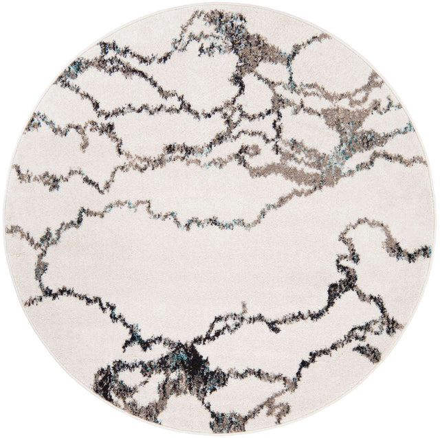 Ivory 5' 3 x 5' 3 Penrose Round Area Rug