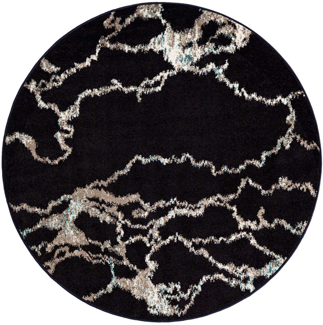 Navy Blue 5' 3 x 5' 3 Penrose Round Area Rug