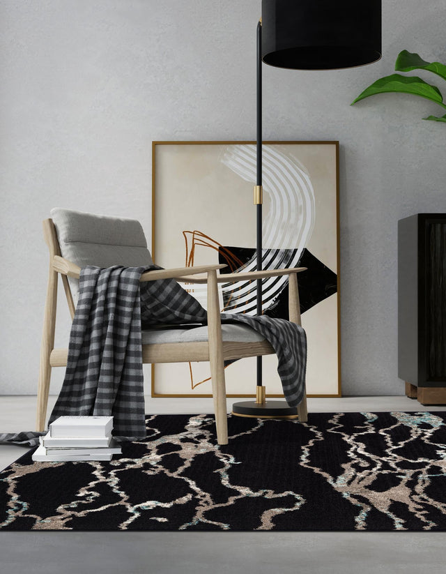 Navy Blue 6' 1 x 9' Penrose Rectangle Area Rug