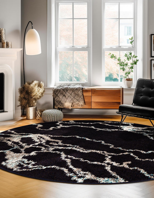 Navy Blue 10' x 10' Penrose Round Area Rug