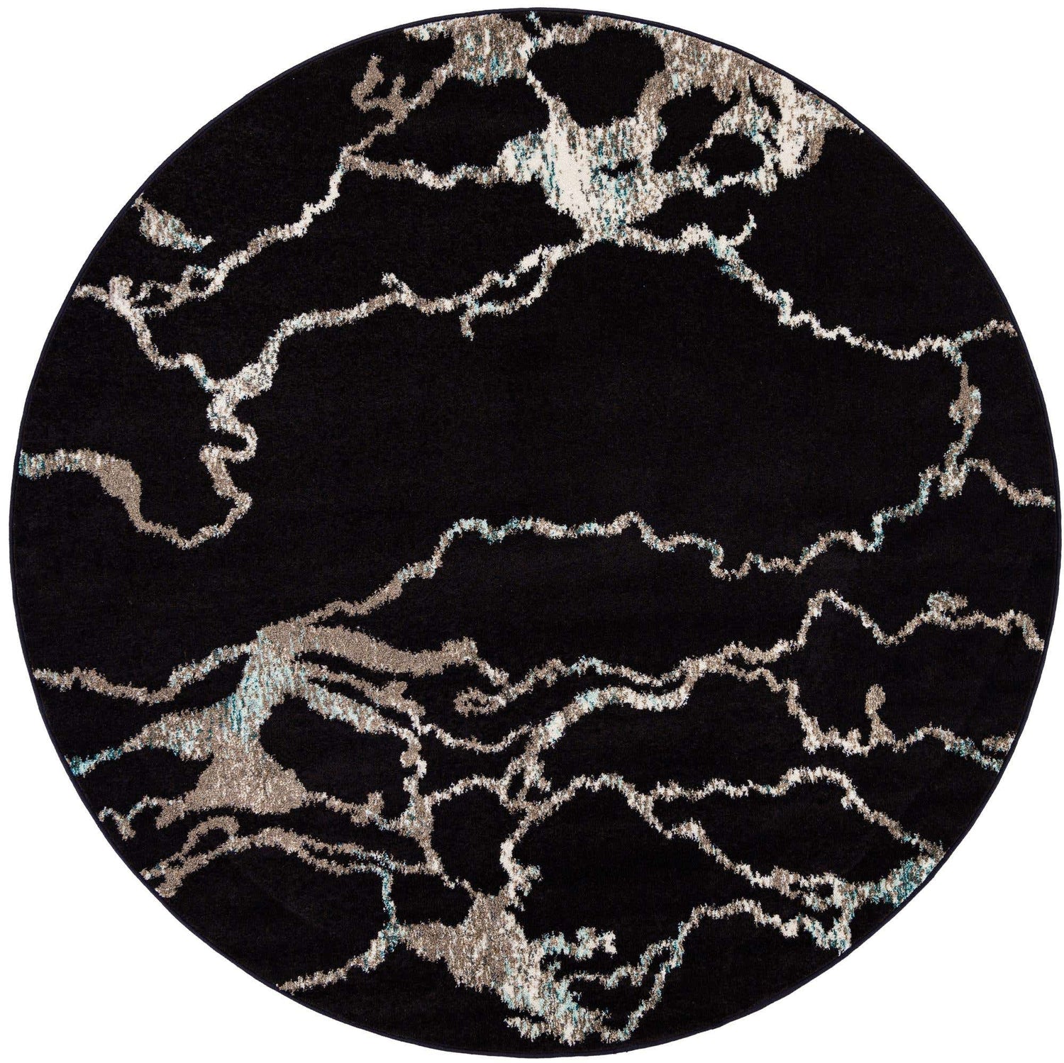 Navy Blue 7' 10 x 7' 10 Penrose Round Area Rug