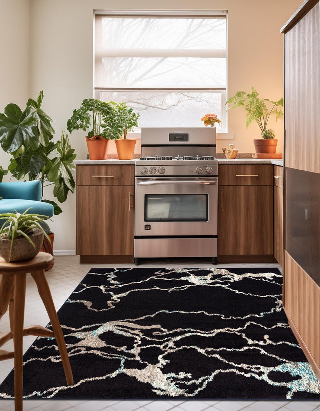 Navy Blue 7' 10 x 7' 10 Penrose Square Area Rug