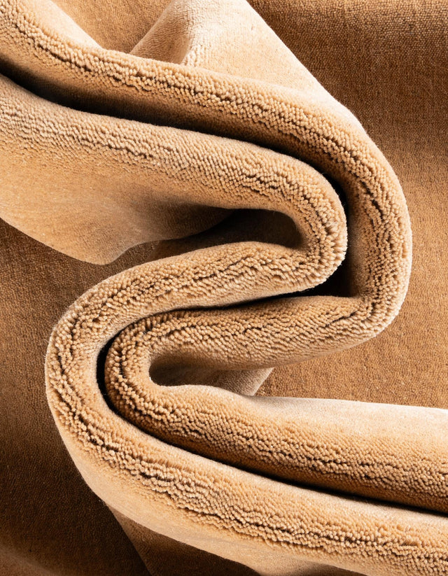Latte Brown 2' x 6' 1 Jill Zarin Border Wool Runner Area Rug 80% Wool & 20% Cotton Hand Made Luxury All Natural Carpet for Interior Design for Sale at Rug Engine