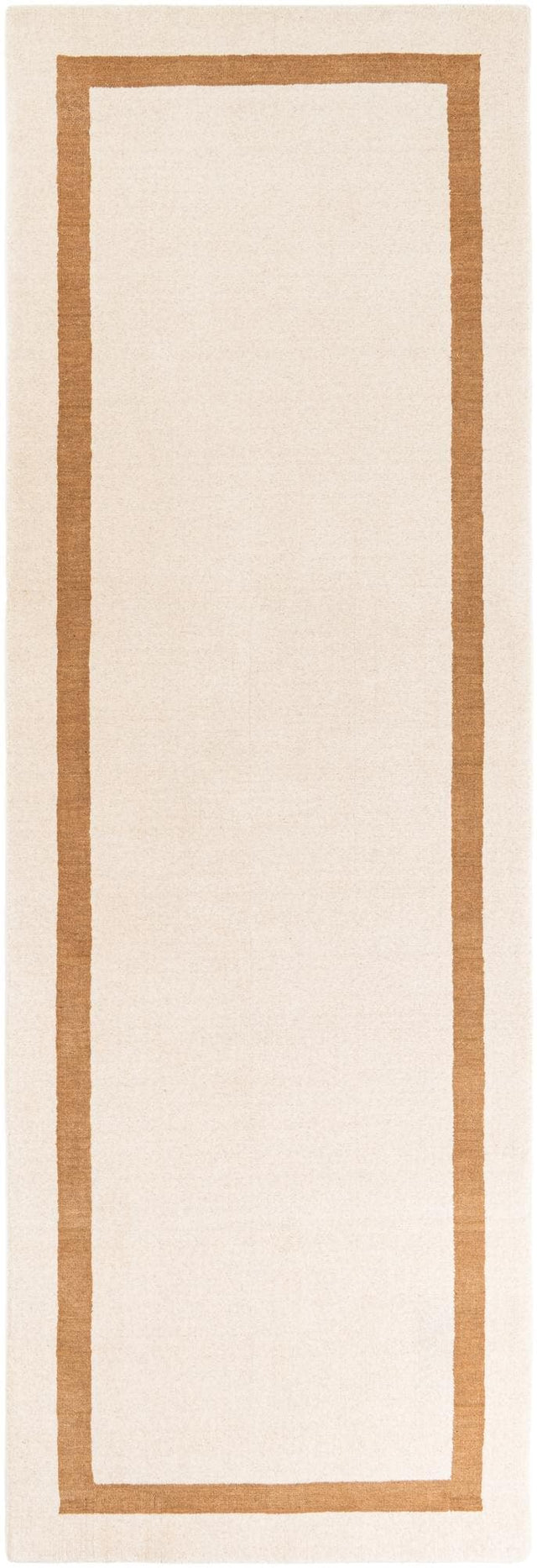 Ivory 3' 3 x 10' Jill Zarin Border Wool Runner Area Rug 80% Wool & 20% Cotton Hand Made Luxury All Natural Carpet for Interior Design for Sale at Rug Engine