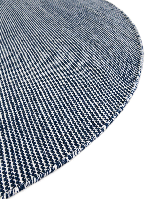 Navy Sky 7' 10 x 7' 10 Jill Zarin Palm Springs Outdoor Round Area Rug Weather Resistant for Patio, Deck, Terrace, Balcony, Porch Hand Made 100% PET Polyester Outside Carpet for Sale at Rug Engine