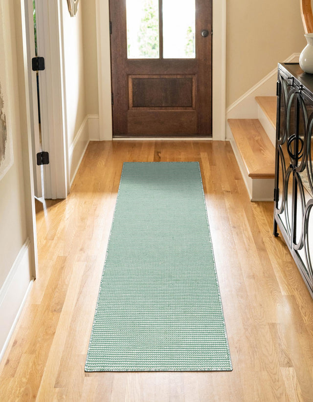 Palm Green 2' x 6' 1 Jill Zarin Palm Springs Outdoor Runner Area Rug Weather Resistant for Patio, Deck, Terrace, Balcony, Porch Hand Made 100% PET Polyester Outside Carpet for Sale at Rug Engine