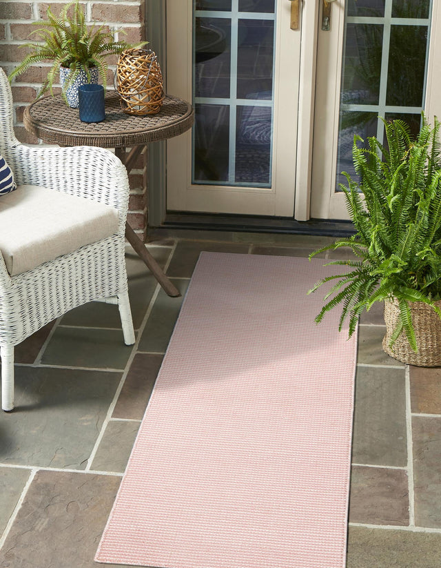 Pink Roses 2' 7 x 10' Jill Zarin Palm Springs Outdoor Runner Area Rug Weather Resistant for Patio, Deck, Terrace, Balcony, Porch Hand Made 100% PET Polyester Outside Carpet for Sale at Rug Engine