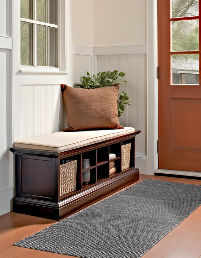 Black Sky 2' 7 x 8' Jill Zarin Palm Springs Outdoor Runner Area Rug Weather Resistant for Patio, Deck, Terrace, Balcony, Porch Hand Made 100% PET Polyester Outside Carpet for Sale at Rug Engine