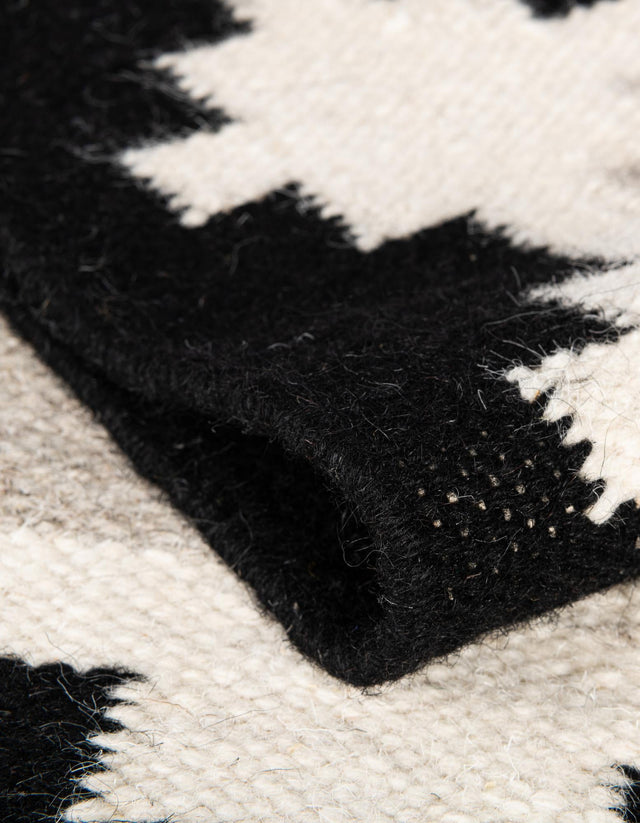 Gray and Black 2' x 3' 1 Kilim Wool Rectangle Area Rug Hand Woven All Natural Traditional Carpet for Unique Home Interior Design for Sale at Rug Engine