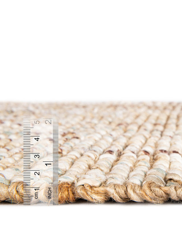 Natural 7' 10 x 7' 10 Chunky Jute Square Area Rug 100% All Natural Jute Sustainable Eco-Friendly Carpet Mat for Natural Interior Design Homes for Sale at Rug Engine