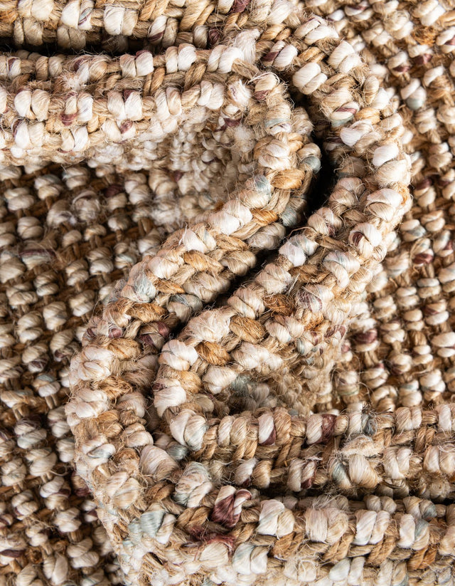 Natural 7' 10 x 7' 10 Chunky Jute Square Area Rug 100% All Natural Jute Sustainable Eco-Friendly Carpet Mat for Natural Interior Design Homes for Sale at Rug Engine