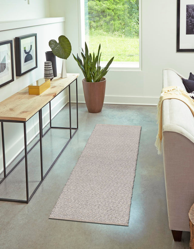 Gray 2' x 4' 1 Lattice Wool Runner Area Rug All Natural Hand Woven Geometric Wool Carpet for Living, Dining, Office, Dorm Room Indoor Decor for Sale at Rug Engine