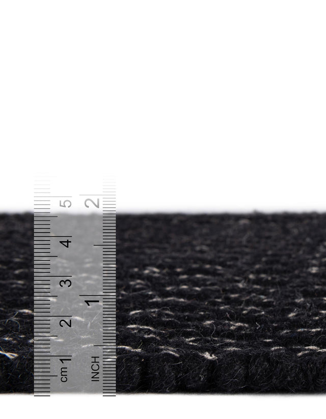 Black 7' 10 x 7' 10 Lattice Wool Square Area Rug All Natural Hand Woven Geometric Wool Carpet for Living, Dining, Office, Dorm Room Indoor Decor for Sale at Rug Engine