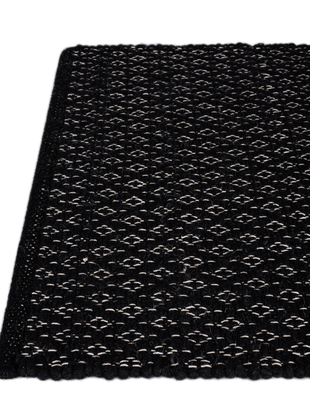 Black 7' 10 x 7' 10 Lattice Wool Square Area Rug All Natural Hand Woven Geometric Wool Carpet for Living, Dining, Office, Dorm Room Indoor Decor for Sale at Rug Engine