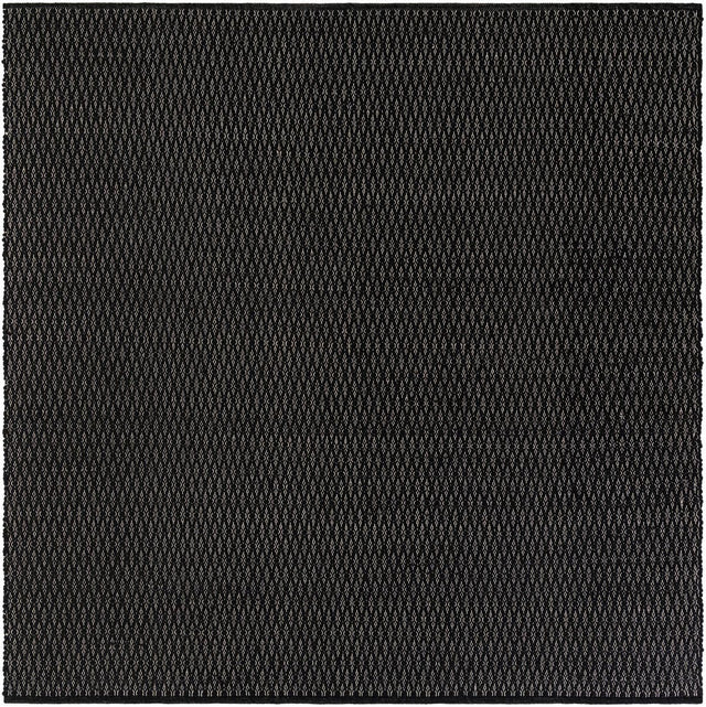 Black 7' 10 x 7' 10 Lattice Wool Square Area Rug All Natural Hand Woven Geometric Wool Carpet for Living, Dining, Office, Dorm Room Indoor Decor for Sale at Rug Engine