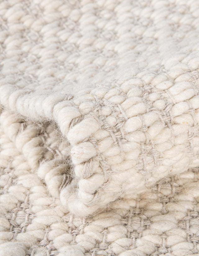 Ivory 7' 10 x 7' 10 Lattice Wool Square Area Rug All Natural Hand Woven Geometric Wool Carpet for Living, Dining, Office, Dorm Room Indoor Decor for Sale at Rug Engine