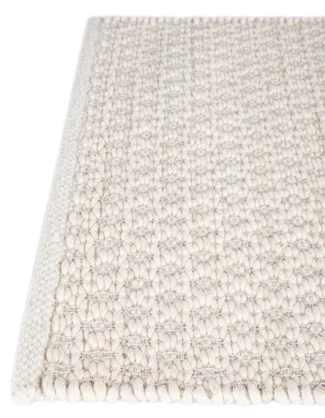 Ivory 7' 10 x 7' 10 Lattice Wool Square Area Rug All Natural Hand Woven Geometric Wool Carpet for Living, Dining, Office, Dorm Room Indoor Decor for Sale at Rug Engine