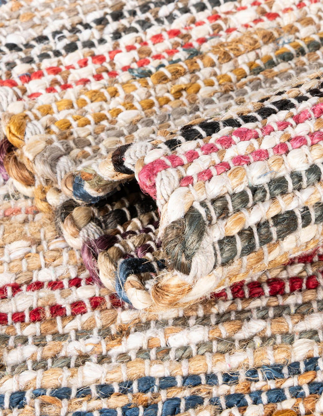 Multicolor 5' 1 x 8' Chunky Jute Rectangle Area Rug 100% All Natural Jute Sustainable Eco-Friendly Carpet Mat for Natural Interior Design Homes for Sale at Rug Engine