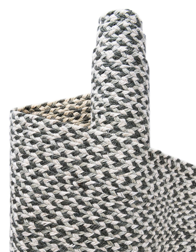 Gray 6' 1 x 6' 1 Tweed Braided Jute Round Area Rug 100% All Natural Jute Hand Braided in India Carpet for Unique Luxury Home Interiors for Sale at Rug Engine