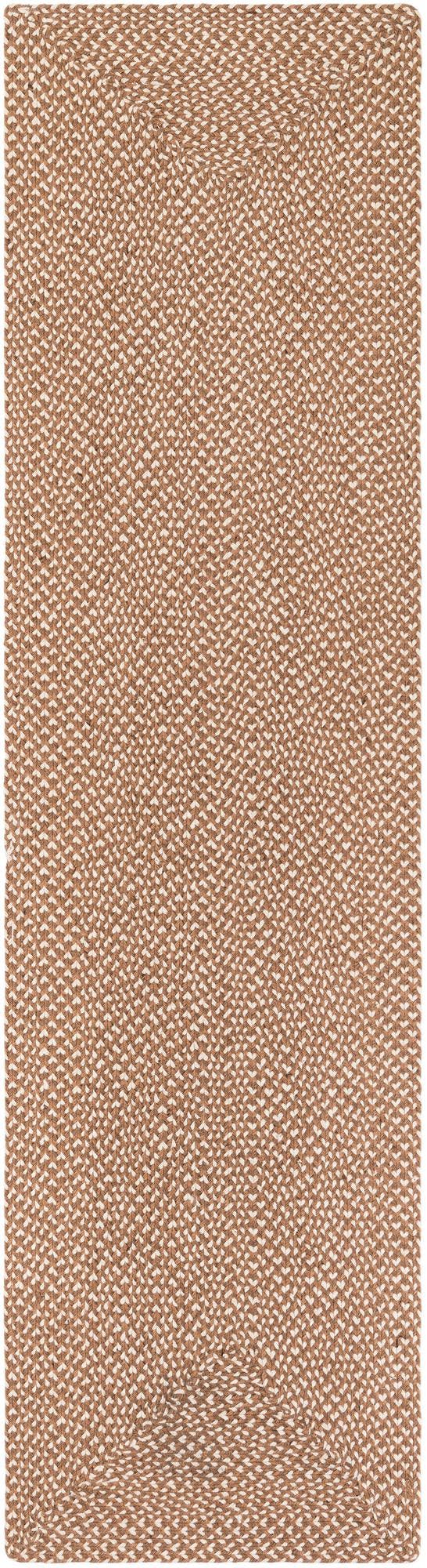 Light Brown 2' 7 x 10' Tweed Braided Jute Runner Area Rug 100% All Natural Jute Hand Braided in India Carpet for Unique Luxury Home Interiors for Sale at Rug Engine
