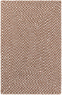 Light Brown 2' x 3' 1 Tweed Braided Jute Rectangle Rug