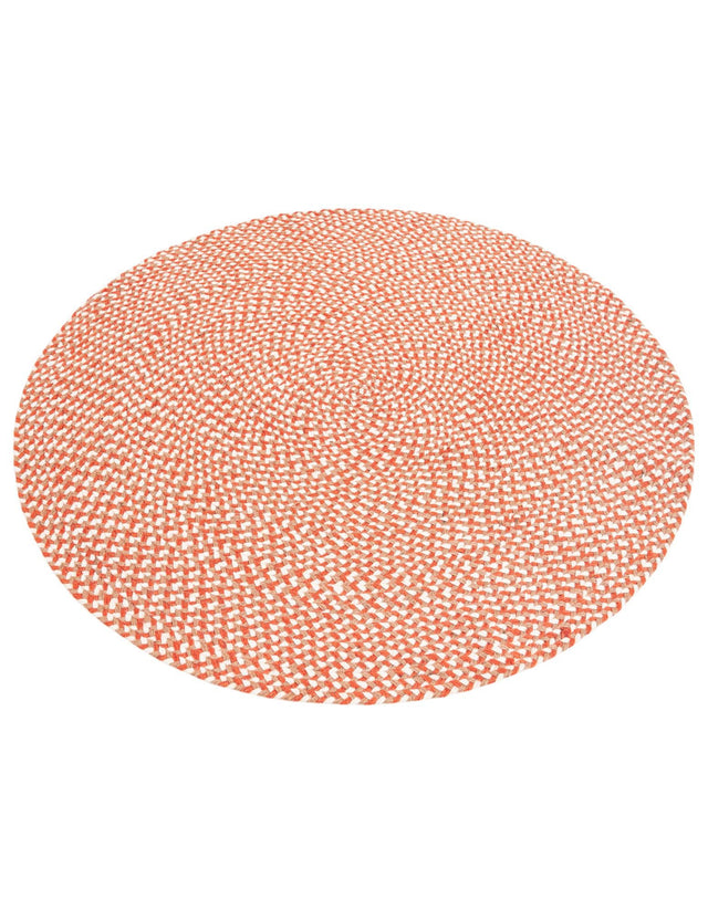 Rust Red 3' 1 x 3' 1 Tweed Braided Jute Round Area Rug
