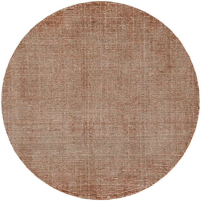 Cocoa Bean Brown 5' 1 x 5' 1 Jill Zarin English Manor Round Area Rug 100% Premium Natural Wool Handwoven Carpet for Living Rooms, Office Space, Bedrooms, Dorms for Sale at Rug Engine