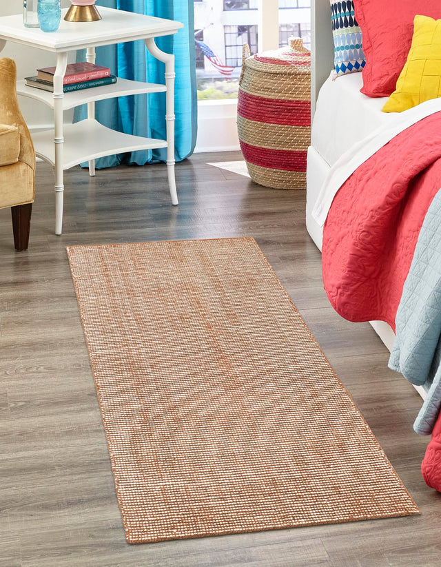 Cocoa Bean Brown 2' x 5' 1 Jill Zarin English Manor Runner Area Rug 100% Premium Natural Wool Handwoven Carpet for Living Rooms, Office Space, Bedrooms, Dorms for Sale at Rug Engine