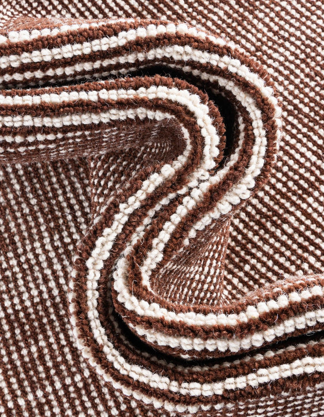 Mocha Brown 3' 1 x 3' 1 Jill Zarin English Manor Round Area Rug 100% Premium Natural Wool Handwoven Carpet for Living Rooms, Office Space, Bedrooms, Dorms for Sale at Rug Engine