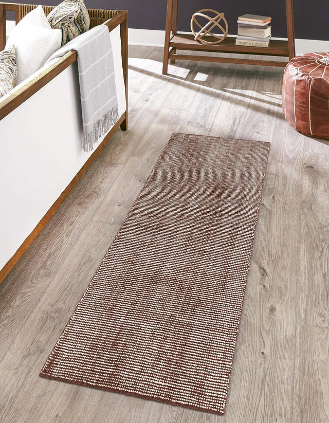 Mocha Brown 2' 7 x 12' Jill Zarin English Manor Runner Area Rug 100% Premium Natural Wool Handwoven Carpet for Living Rooms, Office Space, Bedrooms, Dorms for Sale at Rug Engine