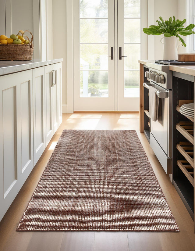 Mocha Brown 2' 7 x 12' Jill Zarin English Manor Runner Area Rug 100% Premium Natural Wool Handwoven Carpet for Living Rooms, Office Space, Bedrooms, Dorms for Sale at Rug Engine