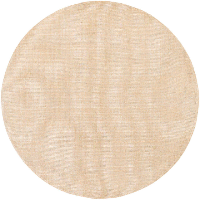 Oat Beige 6' 1 x 6' 1 Jill Zarin English Manor Round Area Rug 100% Premium Natural Wool Handwoven Carpet for Living Rooms, Office Space, Bedrooms, Dorms for Sale at Rug Engine