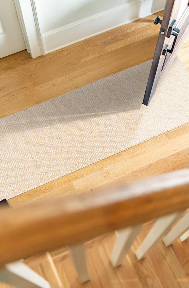 Oat Beige 2' x 5' 1 Jill Zarin English Manor Runner Area Rug 100% Premium Natural Wool Handwoven Carpet for Living Rooms, Office Space, Bedrooms, Dorms for Sale at Rug Engine