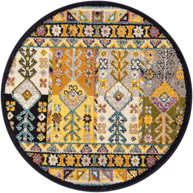 Multicolor 3' 1 x 3' 1 Penrose Round Area Rug