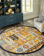 Multicolor 5' 3 x 5' 3 Penrose Round Area Rug