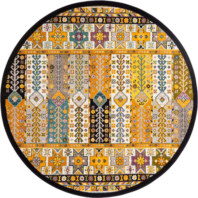 Multicolor 7' 10 x 7' 10 Penrose Round Area Rug