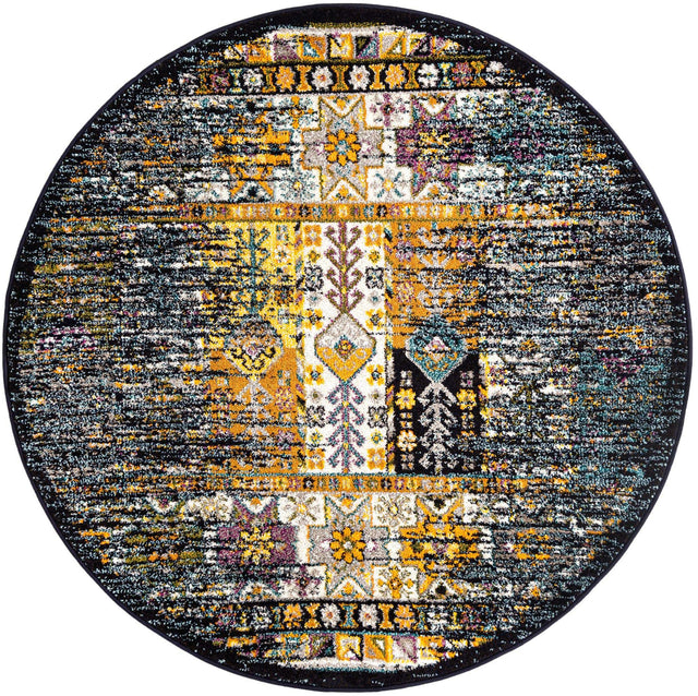 Navy Blue 5' 3 x 5' 3 Penrose Round Area Rug