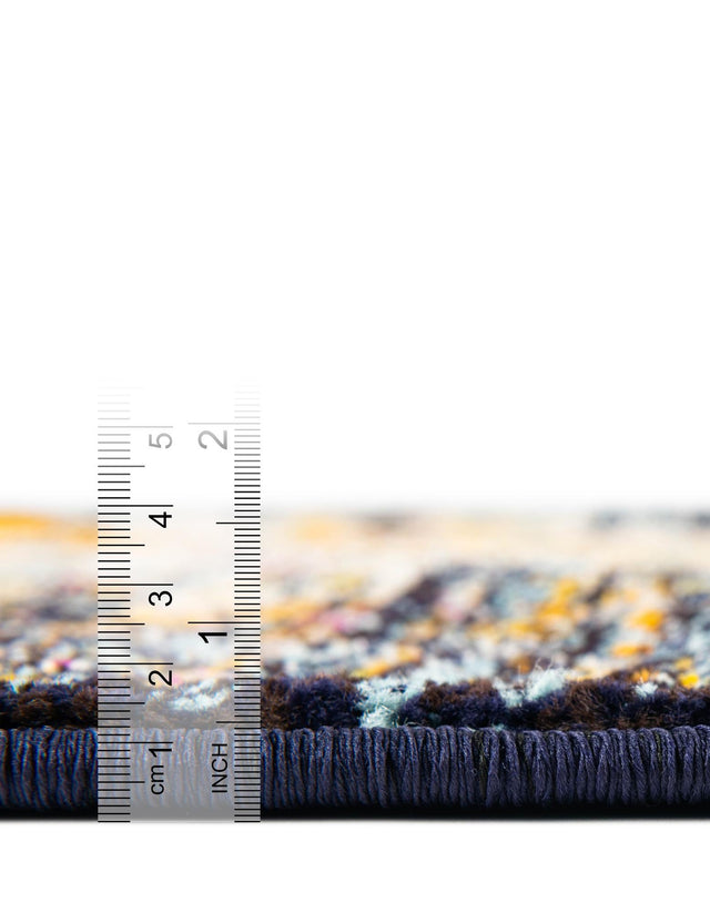 Navy Blue 5' 3 x 5' 3 Penrose Round Area Rug