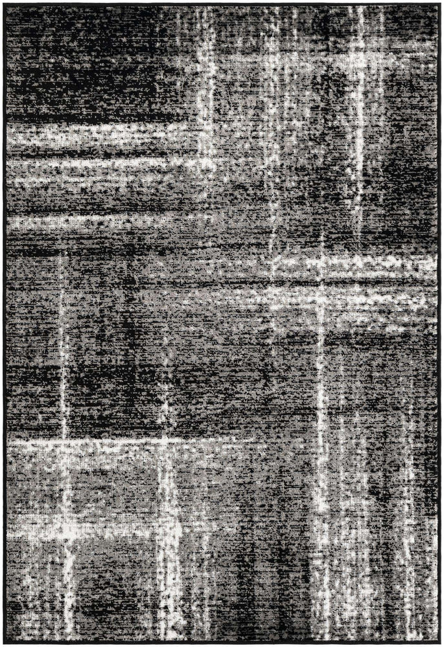 Black 4' 1 x 6' 1 Laguna Rectangle Area Rug 100% Polypropylene Modern Contemporary Carpet for Bedrooms, Living Room, Dining, Office for Sale at Rug Engine